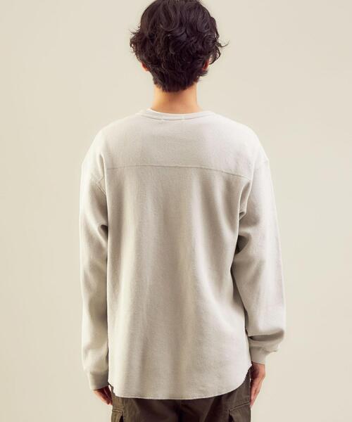 green label relaxing（グリーンレーベルリラクシング）の「＜GLR/ lab＞ウォッシュド ハニカム クルーネック 長袖 サーマル（Tシャツ/カットソー・メンズ・ダークグリーン/ナチュラル/ダークブラウン/オレンジ系その他・L/S/XL/M）」の12枚目の写真