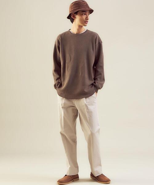 green label relaxing（グリーンレーベルリラクシング）の「＜GLR/ lab＞ウォッシュド ハニカム クルーネック 長袖 サーマル（Tシャツ/カットソー・メンズ・ダークグリーン/ナチュラル/ダークブラウン/オレンジ系その他・L/S/XL/M）」の13枚目の写真