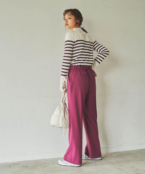 coen（コーエン）の「ウールライクセミフレアパンツ（スラックス・レディース・ブラック/パープル/モカ/ナチュラル・SMALL/MEDIUM/LARGE）」の19枚目の写真