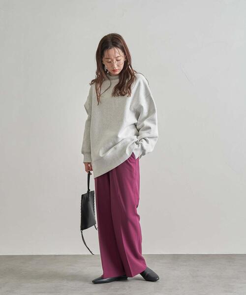 coen（コーエン）の「ウールライクセミフレアパンツ（スラックス・レディース・ブラック/パープル/モカ/ナチュラル・SMALL/MEDIUM/LARGE）」の5枚目の写真