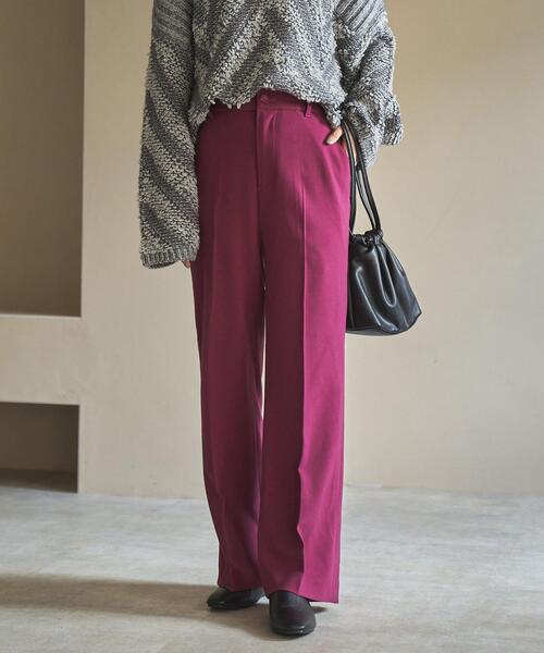 coen（コーエン）の「ウールライクセミフレアパンツ（スラックス・レディース・ブラック/パープル/モカ/ナチュラル・SMALL/MEDIUM/LARGE）」の18枚目の写真