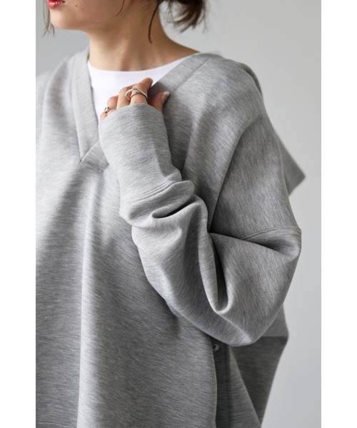 Bonjour Sagan（ボンジュールサガン）の「ライトダンボールスキッパーパーカー（パーカー・レディース・グレー・FREE）」の2枚目の写真