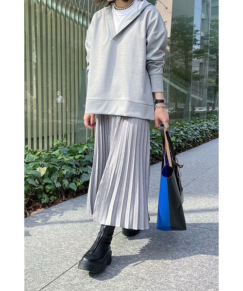 Bonjour Sagan（ボンジュールサガン）の「ライトダンボールスキッパーパーカー（パーカー・レディース・グレー・FREE）」の13枚目の写真