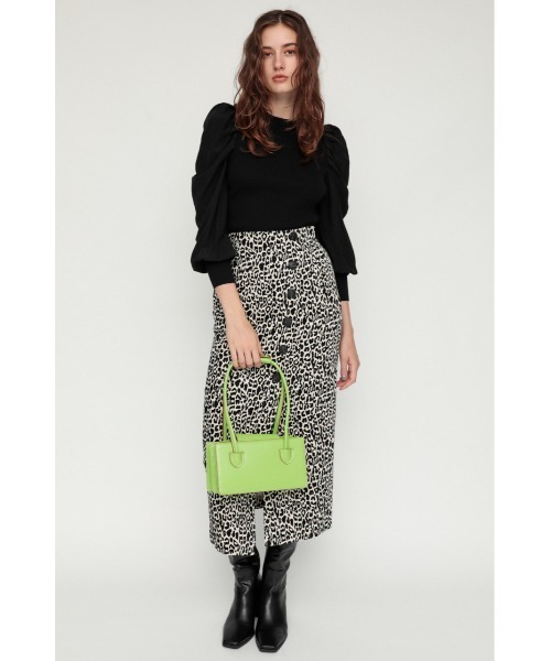 SLY（スライ）の「DOCKING PUFF TOPS ドッキングパフスリーブ トップス（ニット/セーター・レディース・ブラック/ライトグリーン/アイボリー/キャメル・FREE）」の11枚目の写真