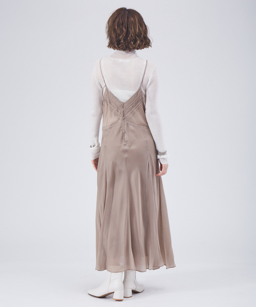 Rouge vif（ルージュヴィフ）の「キュプラキャミワンピース（ワンピース・レディース・ブラック/ベージュ/ブラウン・フリー）」の11枚目の写真