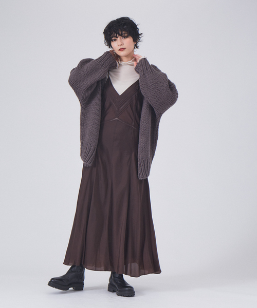 Rouge vif（ルージュヴィフ）の「キュプラキャミワンピース（ワンピース・レディース・ブラック/ベージュ/ブラウン・フリー）」の15枚目の写真