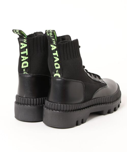 aimoha（アイモハ）の「レースアップ厚底ブーツ（ブーツ・メンズ・ブラック・26.5cm/26.0cm/27.0cm/25.5cm/25.0cm/24.5cm）」の2枚目の写真