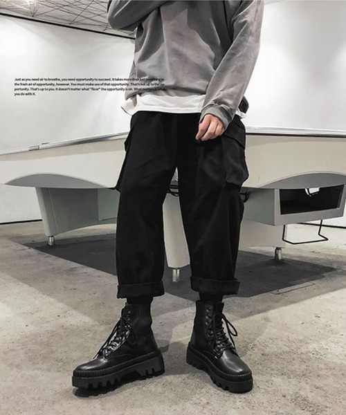 aimoha（アイモハ）の「レースアップ厚底ブーツ（ブーツ・メンズ・ブラック・26.5cm/26.0cm/27.0cm/25.5cm/25.0cm/24.5cm）」の7枚目の写真