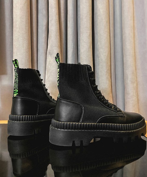 aimoha（アイモハ）の「レースアップ厚底ブーツ（ブーツ・メンズ・ブラック・26.5cm/26.0cm/27.0cm/25.5cm/25.0cm/24.5cm）」の14枚目の写真