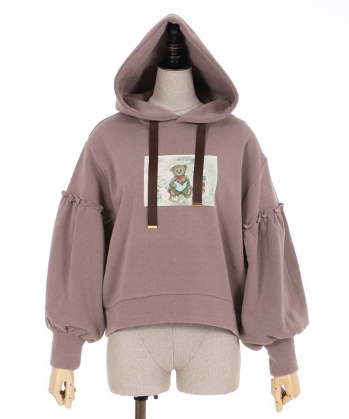 axes femme POETIQUE（アクシーズファムポエティック）の「ヴィンテージベアパーカー（パーカー・レディース・キナリ/ブラウン/ラベンダー・MEDIUM）」の18枚目の写真