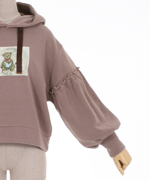 axes femme POETIQUE（アクシーズファムポエティック）の「ヴィンテージベアパーカー（パーカー・レディース・キナリ/ブラウン/ラベンダー・MEDIUM）」の14枚目の写真