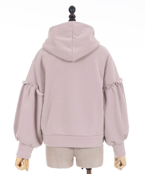 axes femme POETIQUE（アクシーズファムポエティック）の「ヴィンテージベアパーカー（パーカー・レディース・キナリ/ブラウン/ラベンダー・MEDIUM）」の11枚目の写真