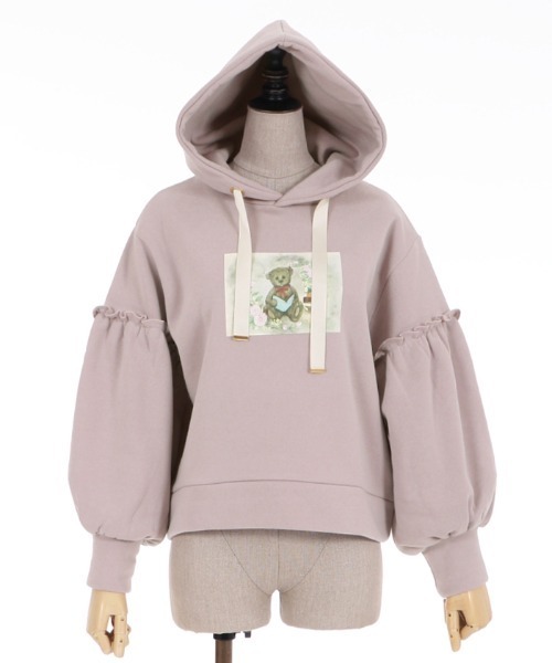 axes femme POETIQUE（アクシーズファムポエティック）の「ヴィンテージベアパーカー（パーカー・レディース・キナリ/ブラウン/ラベンダー・MEDIUM）」の8枚目の写真