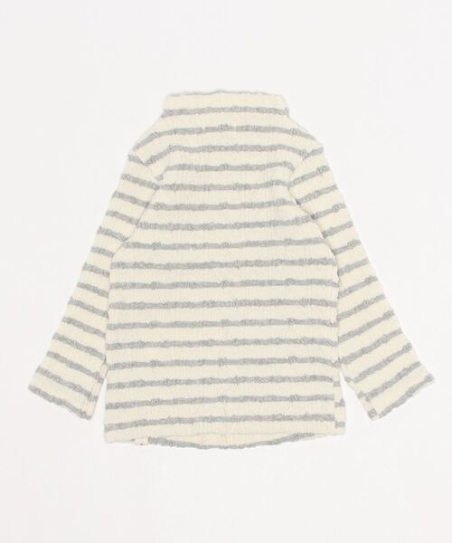 sense of wonder（センスオブワンダー）の「ケーブルジャガードハイネックTシャツ（Tシャツ/カットソー・キッズ・キナリ/ライトグレー・80ｃｍ/90cm/100cm/110cm/120cm/130cm）」の3枚目の写真