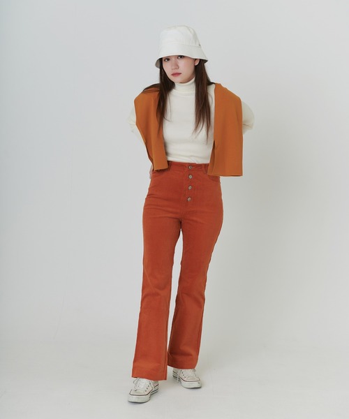 TINA：JOJUN（ティーナジョジュン）の「ハイウエスト コーデュロイ パンツ TINA：JOJUN（その他パンツ・レディース・ピンク/オレンジ・XS/S/M）」の13枚目の写真