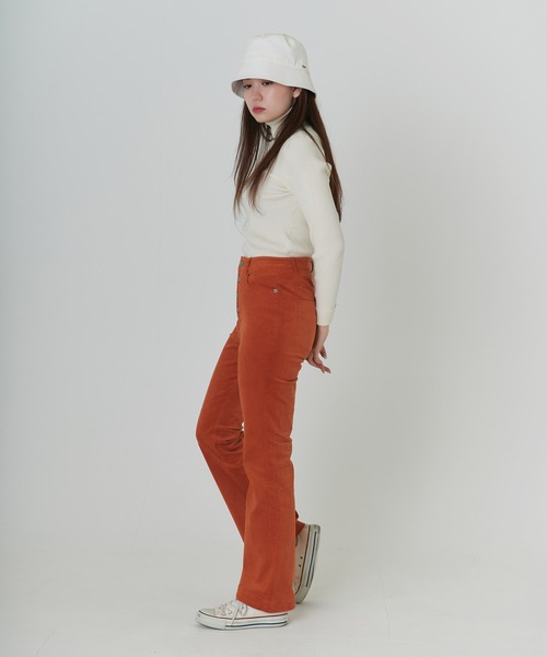 TINA：JOJUN（ティーナジョジュン）の「ハイウエスト コーデュロイ パンツ TINA：JOJUN（その他パンツ・レディース・ピンク/オレンジ・XS/S/M）」の17枚目の写真