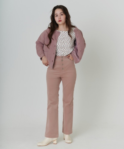 TINA：JOJUN（ティーナジョジュン）の「ハイウエスト コーデュロイ パンツ TINA：JOJUN（その他パンツ・レディース・ピンク/オレンジ・XS/S/M）」の21枚目の写真