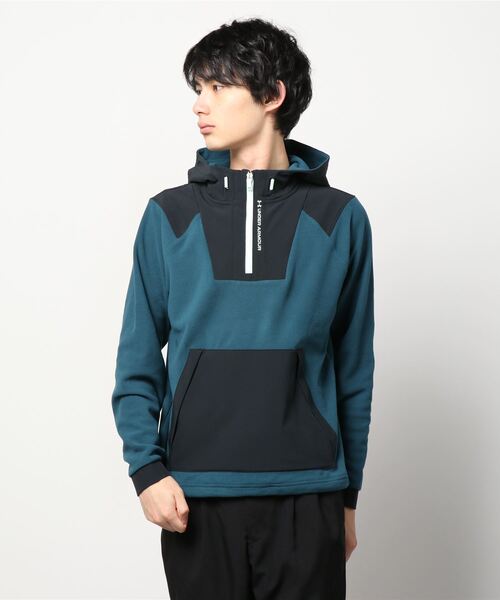 UNDER ARMOUR（アンダーアーマー）の「アンダーアーマー  UA Rush Fleece FZ Hoodie（パーカー・メンズ・ブラック/ネイビー・M/3L/LL/L）」の2枚目の写真