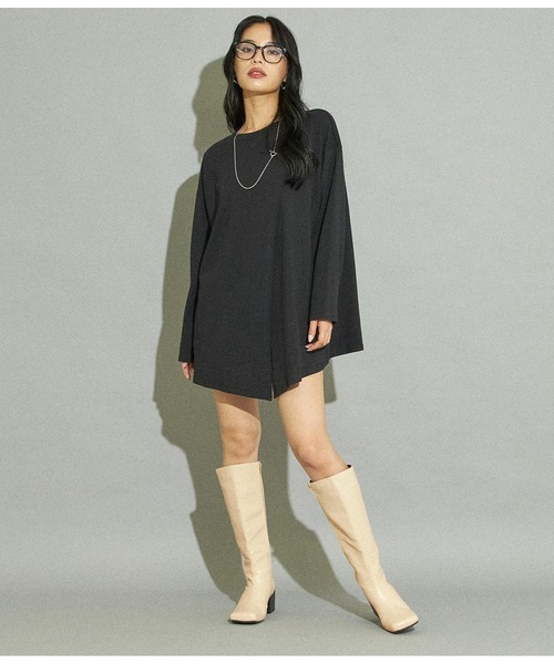 ANAP（アナップ）の「WEB限定【LLサイズ】スクエアトゥーロングブーツ（ブーツ・レディース・ブラック/アイボリー・LL/S/M/L）」の21枚目の写真