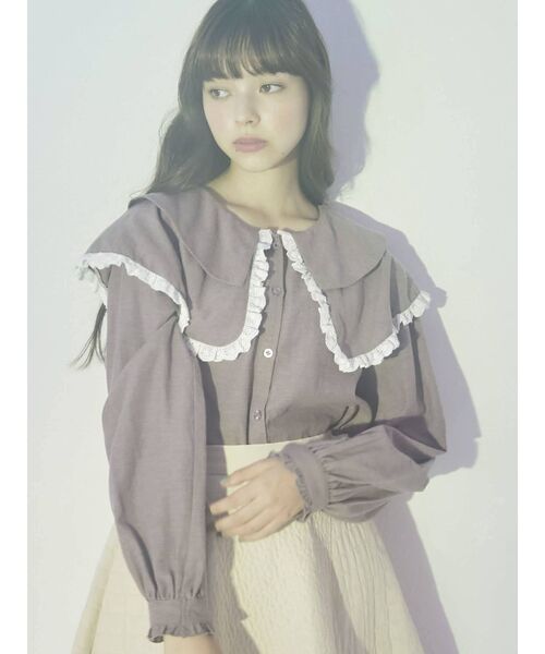 merry jenny（メリージェニー）の「キルトとフリルカラーブラウス（シャツ/ブラウス・レディース・オフホワイト・FREE）」の11枚目の写真