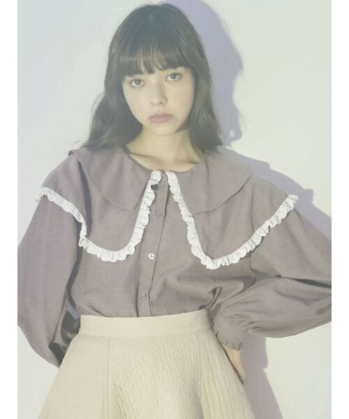 merry jenny（メリージェニー）の「キルトとフリルカラーブラウス（シャツ/ブラウス・レディース・オフホワイト・FREE）」の12枚目の写真