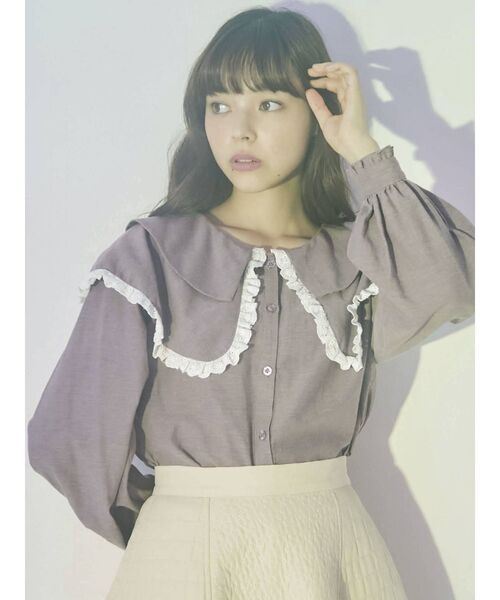 merry jenny（メリージェニー）の「キルトとフリルカラーブラウス（シャツ/ブラウス・レディース・オフホワイト・FREE）」の13枚目の写真