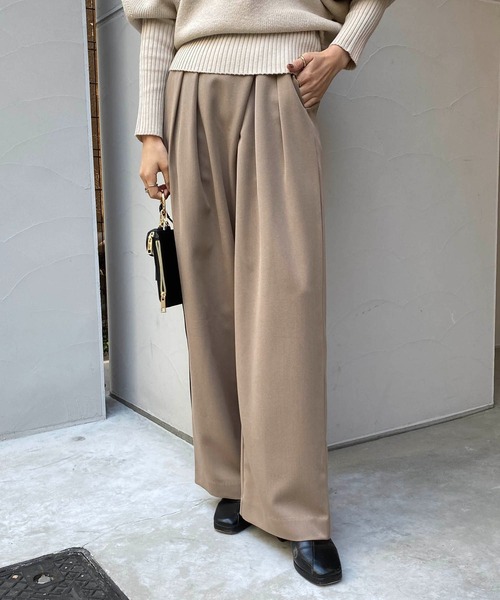 CAPRICIEUX LE'MAGE（カプリシューレマージュ）の「ベルクロワイドパンツ（その他パンツ・レディース・ブラック/グリーン/モカ・38/36）」の8枚目の写真