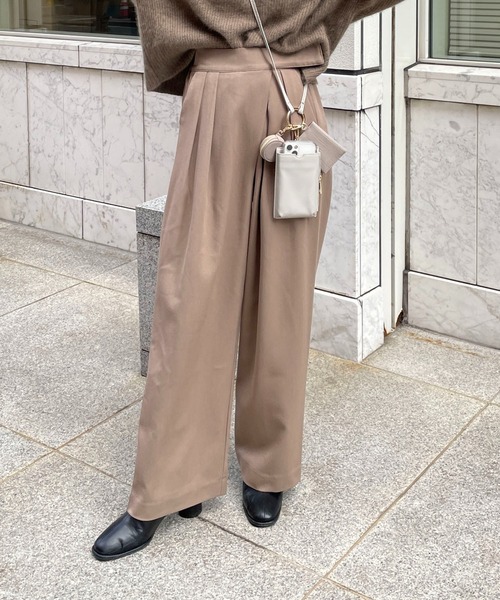 CAPRICIEUX LE'MAGE（カプリシューレマージュ）の「ベルクロワイドパンツ（その他パンツ・レディース・ブラック/グリーン/モカ・38/36）」の11枚目の写真