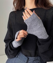 CEMONEMO | リブニット アームウォーマー(手袋)