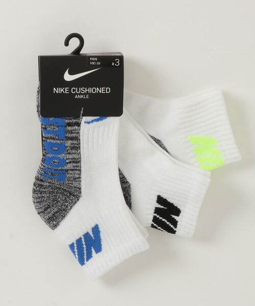 NIKE(ナイキ)の「NIKE/ナイキ NHN JUST DO IT CUSHIOND ANK 3P/NHN ジャストドゥイット クッション アンクル 3P(ソックス/靴下・キッズ・ブラック系その他/ホワイト系その他・17-21cm)」の5枚目の写真