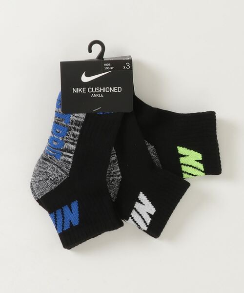 NIKE(ナイキ)の「NIKE/ナイキ NHN JUST DO IT CUSHIOND ANK 3P/NHN ジャストドゥイット クッション アンクル 3P(ソックス/靴下・キッズ・ブラック系その他/ホワイト系その他・17-21cm)」の6枚目の写真