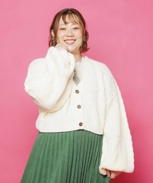 PUNYUS | クロップドケーブルニットカーディガン(カーディガン/ボレロ)