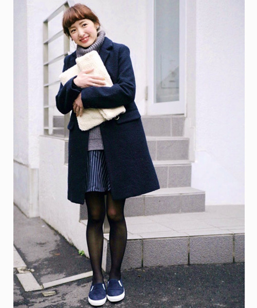 Chico（チコ）の「ロングチェスターコート（その他アウター・レディース・グレー/ネイビー/チャコールグレー・FREE）」の3枚目の写真