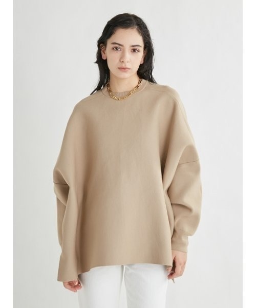 Mila Owen（ミラオーウェン）の「オーバーサイズトレーナー見えニットプルオーバー（ニット/セーター・レディース・ホワイト/ベージュ/ライトブルー・FREE）」の2枚目の写真