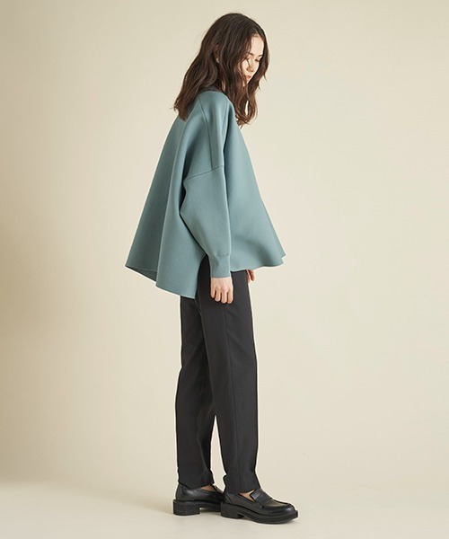 Mila Owen（ミラオーウェン）の「オーバーサイズトレーナー見えニットプルオーバー（ニット/セーター・レディース・ホワイト/ベージュ/ライトブルー・FREE）」の8枚目の写真