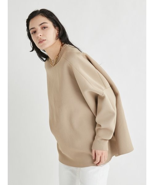 Mila Owen（ミラオーウェン）の「オーバーサイズトレーナー見えニットプルオーバー（ニット/セーター・レディース・ホワイト/ベージュ/ライトブルー・FREE）」の10枚目の写真