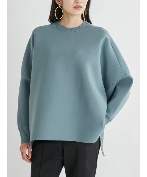 Mila Owen（ミラオーウェン）の「オーバーサイズトレーナー見えニットプルオーバー（ニット/セーター・レディース・ホワイト/ベージュ/ライトブルー・FREE）」の14枚目の写真