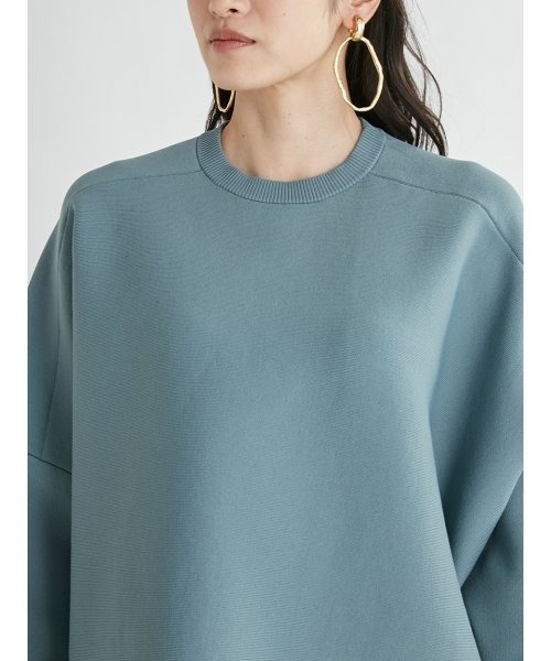 Mila Owen（ミラオーウェン）の「オーバーサイズトレーナー見えニットプルオーバー（ニット/セーター・レディース・ホワイト/ベージュ/ライトブルー・FREE）」の11枚目の写真