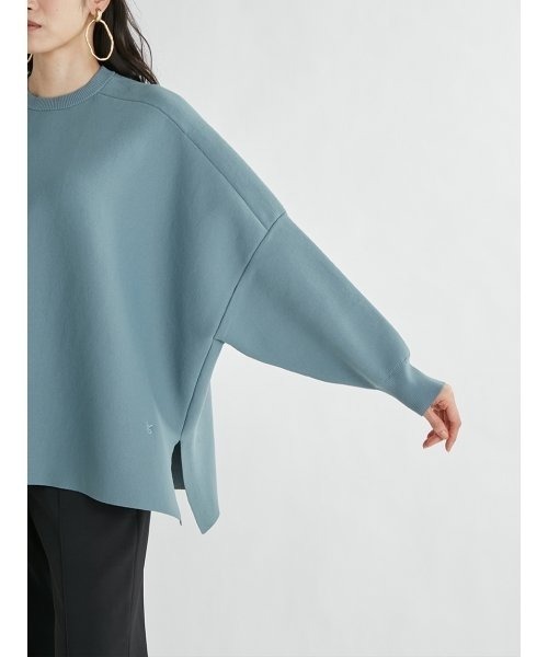 Mila Owen（ミラオーウェン）の「オーバーサイズトレーナー見えニットプルオーバー（ニット/セーター・レディース・ホワイト/ベージュ/ライトブルー・FREE）」の13枚目の写真