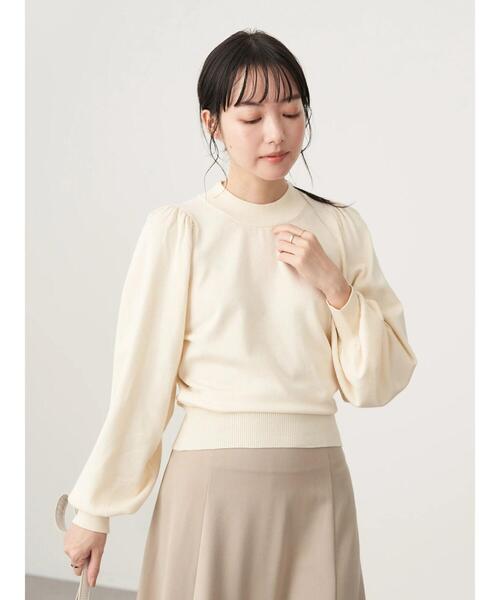 earth music&ecology（アースミュージックアンドエコロジー）の「パワーショルダーニットプルオーバー＊（ニット/セーター・レディース・ブラック/アイボリー/ミント/ラベンダー・S/M）」の10枚目の写真