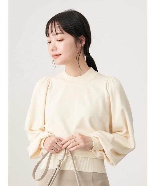 earth music&ecology（アースミュージックアンドエコロジー）の「パワーショルダーニットプルオーバー＊（ニット/セーター・レディース・ブラック/アイボリー/ミント/ラベンダー・S/M）」の11枚目の写真