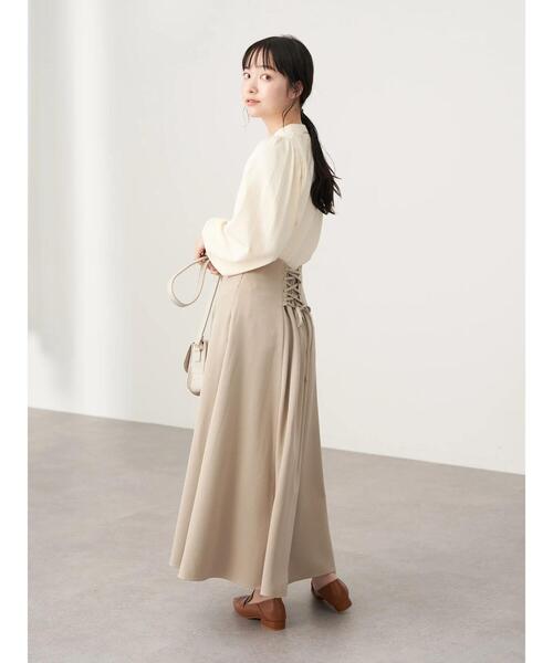 earth music&ecology（アースミュージックアンドエコロジー）の「パワーショルダーニットプルオーバー＊（ニット/セーター・レディース・ブラック/アイボリー/ミント/ラベンダー・S/M）」の16枚目の写真