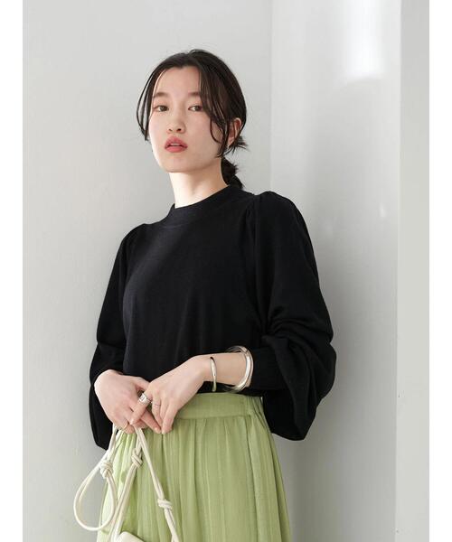 earth music&ecology（アースミュージックアンドエコロジー）の「パワーショルダーニットプルオーバー＊（ニット/セーター・レディース・ブラック/アイボリー/ミント/ラベンダー・S/M）」の17枚目の写真