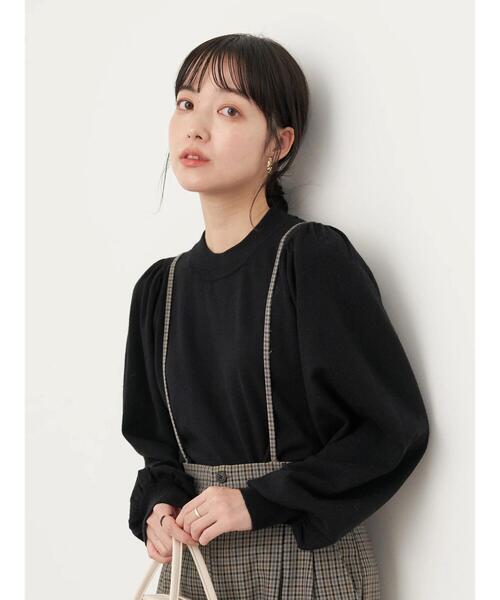 earth music&ecology（アースミュージックアンドエコロジー）の「パワーショルダーニットプルオーバー＊（ニット/セーター・レディース・ブラック/アイボリー/ミント/ラベンダー・S/M）」の22枚目の写真