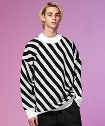 rehacer | rehacer : Slash Border Wide Knit / スラッシュボーダーワイド ニット(ニット/セーター)