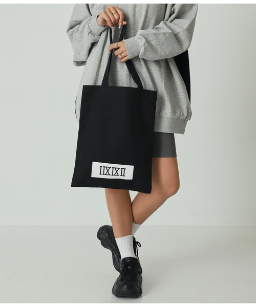 ANAP（アナップ）の「1992ロゴトートバッグ（トートバッグ・レディース・ブラック/アイボリー・FREE）」の2枚目の写真