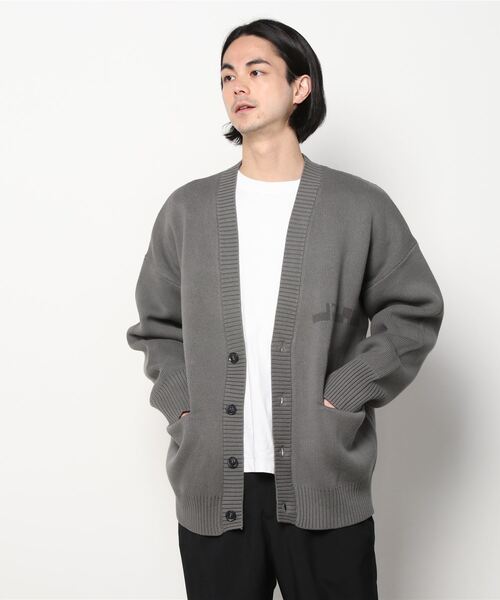 LUSOR（ルーソル）の「LUSOR（ルーソル） Wジャカードロゴカーディガン（カーディガン/ボレロ・メンズ・ブルーグレー/チャコール/ライトグレー・LARGE/MEDIUM）」の8枚目の写真