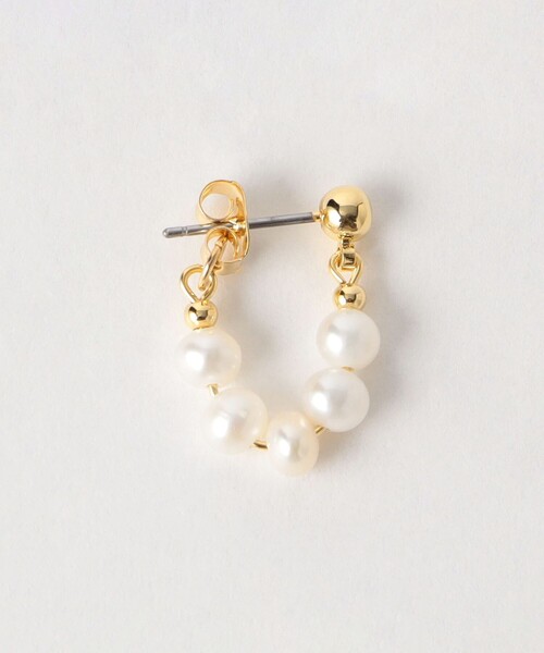 BEAUTY&YOUTH UNITED ARROWS（ビューティーアンドユースユナイテッドアローズ）の「淡水パール 粒ライン ピアス（ピアス（両耳用）・レディース・ゴールド・FREE）」の5枚目の写真