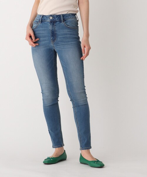 OPAQUE.CLIP（オペークドットクリップ）の「◆Lycra 2wayストレッチスキニーパンツ【WEB限定サイズ】（デニムパンツ・レディース・チャコールグレー/ブラック/ベージュ/ネイビー/ブルー/ホワイト系・40/38/42/36/34）」の8枚目の写真