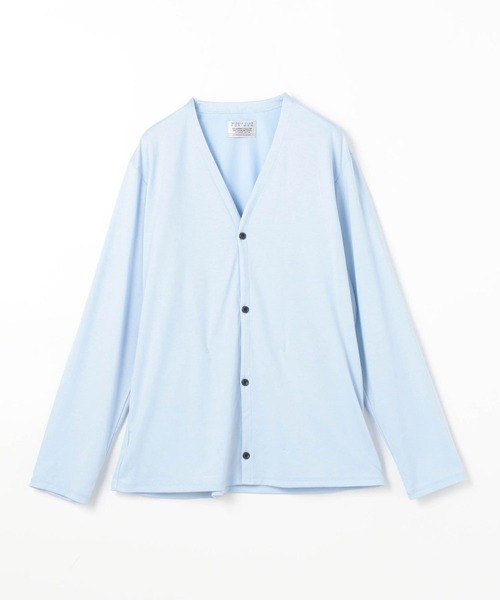 NICOLE CLUB FOR MEN(ニコルクラブフォーメン)の「カルゼ調カーディガン(カーディガン/ボレロ・メンズ・ブラック/サックスブルー/シルバーグレー/キナリ・MEDIUM/LARGE)」の1枚目の写真
